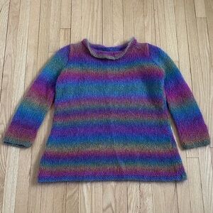 5 for $25 // Multicolor Striped Mohair Blend Women's Sweater size small